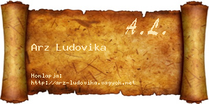 Arz Ludovika névjegykártya